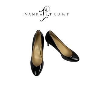 Ivanka Trump Black Payent Leather Shoes. Sz 8M